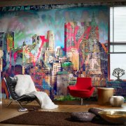 Papier peint photo Graffiti: comment utiliser à l'intérieur