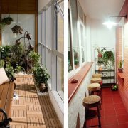 Vitrage et décoration de balcons et loggias: types de structures