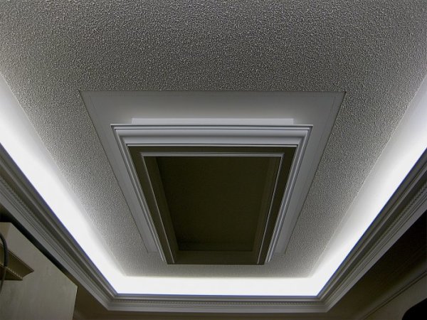 Option plafond: enduit décoratif à structure granulaire