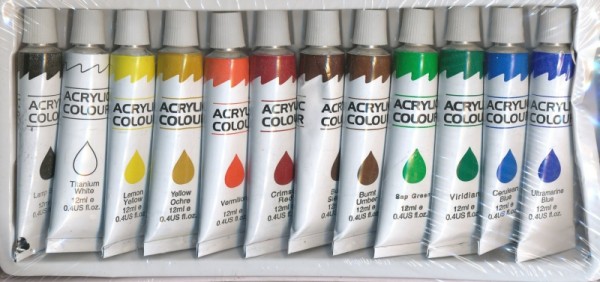 Peintures acryliques pour vitraux