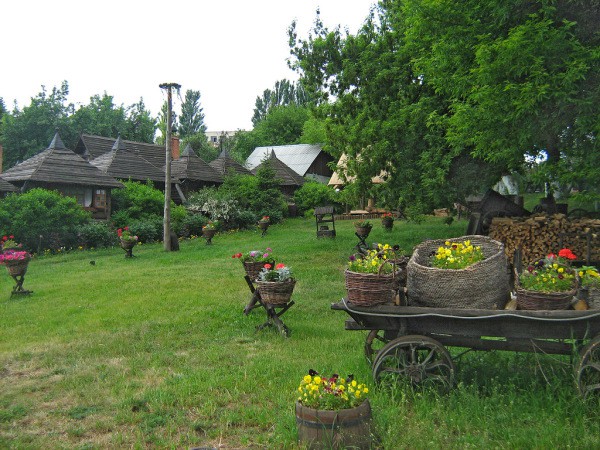 Photo murale surplombant le village ukrainien