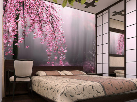 Chambre à motif japonais